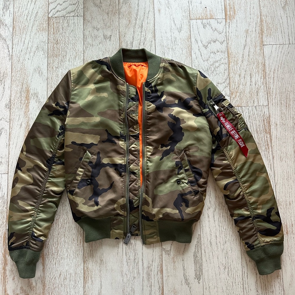 Alpha Industries Camouflage Bomber Jacket